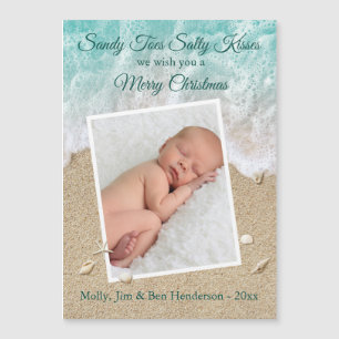 A turquesa Sandy Toes o Feliz Natal salgado dos