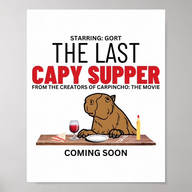 A última Poster do filme Capy Engraçado Capybara (Frente)