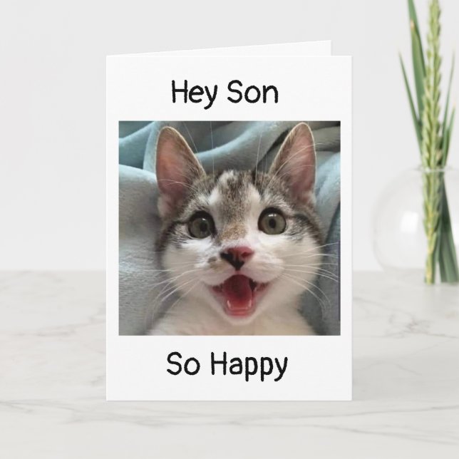 A UM FILHO EXCELENTE NO ANIVERSÁRIO! CARTÃO (Frente)