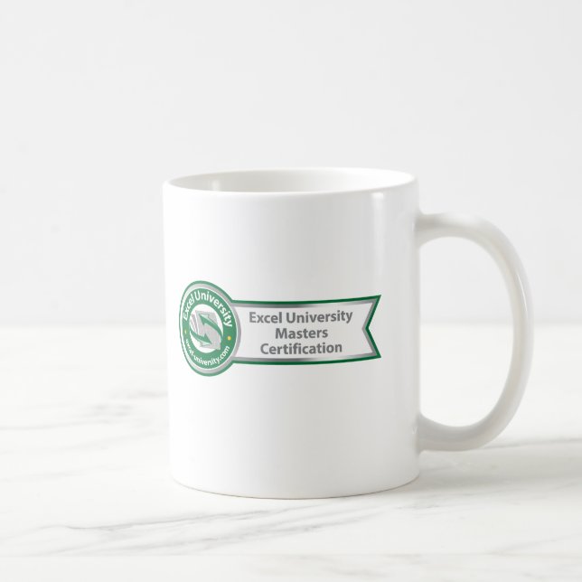 A universidade de Excel domina a caneca da (Direita)