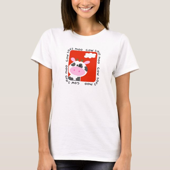 A vaca diz o camiseta e os presentes do MOO (Frente)