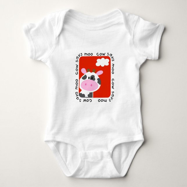 A vaca diz o camiseta e os presentes do MOO (Frente)