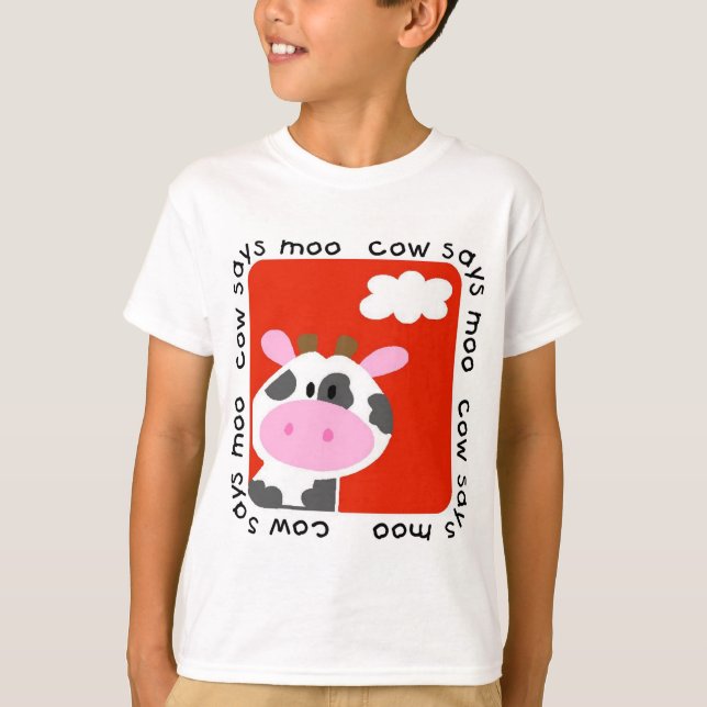 A vaca diz o camiseta e os presentes do MOO (Frente)