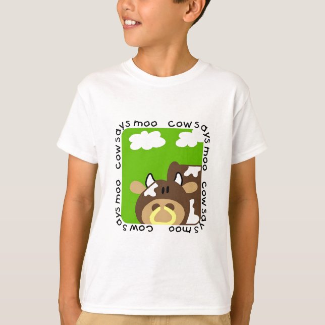 A vaca diz o camiseta e os presentes do MOO (Frente)