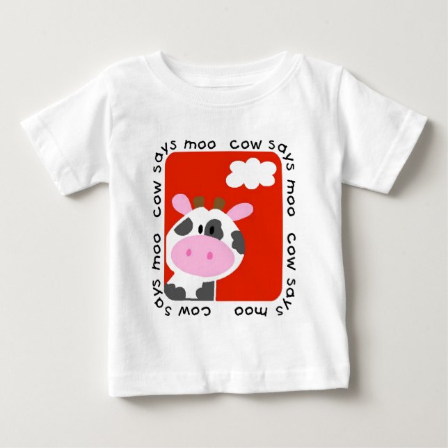 A vaca diz o camiseta e os presentes do MOO (Frente)