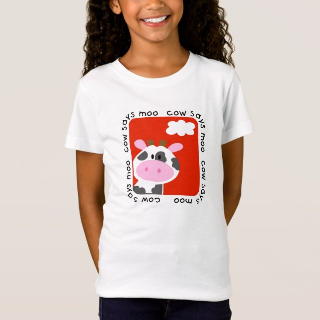 A vaca diz o camiseta e os presentes do MOO (Frente)