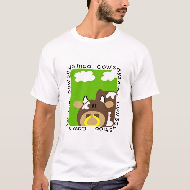 A vaca diz o camiseta e os presentes do MOO (Frente)