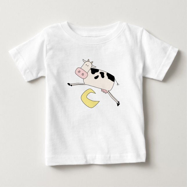 A vaca salta sobre o camiseta e os presentes da (Frente)