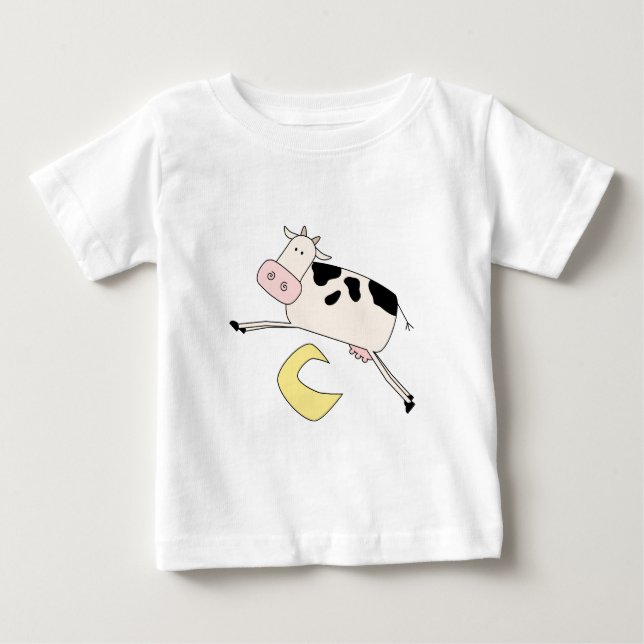 A vaca salta sobre o camiseta e os presentes da (Frente)
