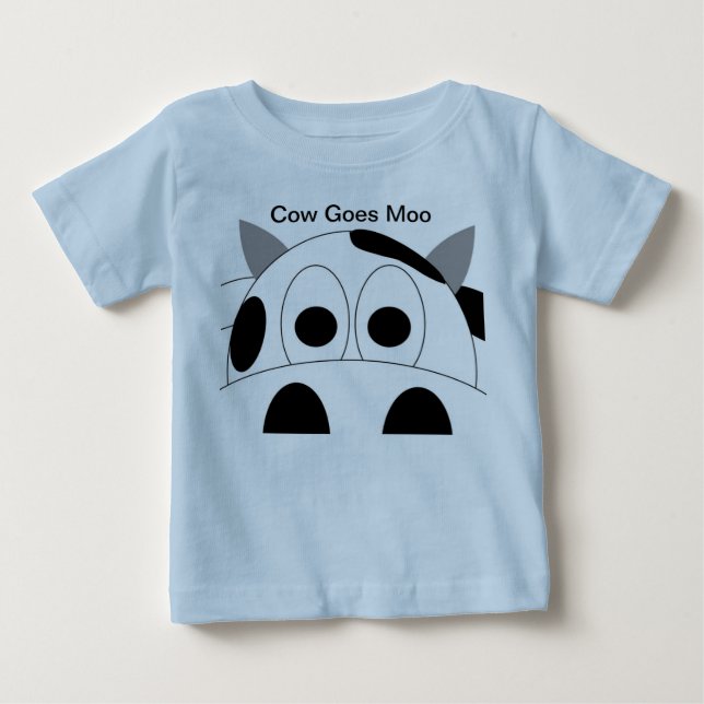 A vaca vai t-shirt da criança do MOO (Frente)