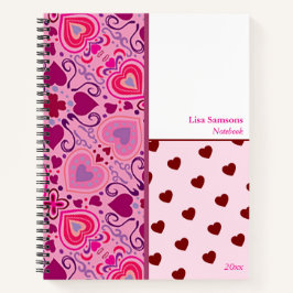 A Valentine's Day Hearts Pattern Notebook