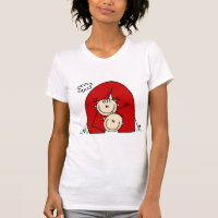 A vara figura o camiseta e os presentes de Tenting