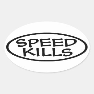 A velocidade mata etiquetas do carro