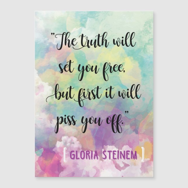 "A verdade..." cartão (Frente)