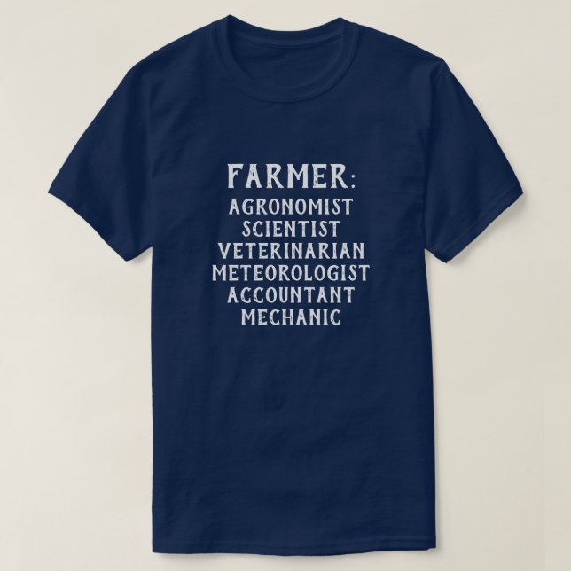 A verdadeira definição de T-Shirt do agricultor (Frente do Design)