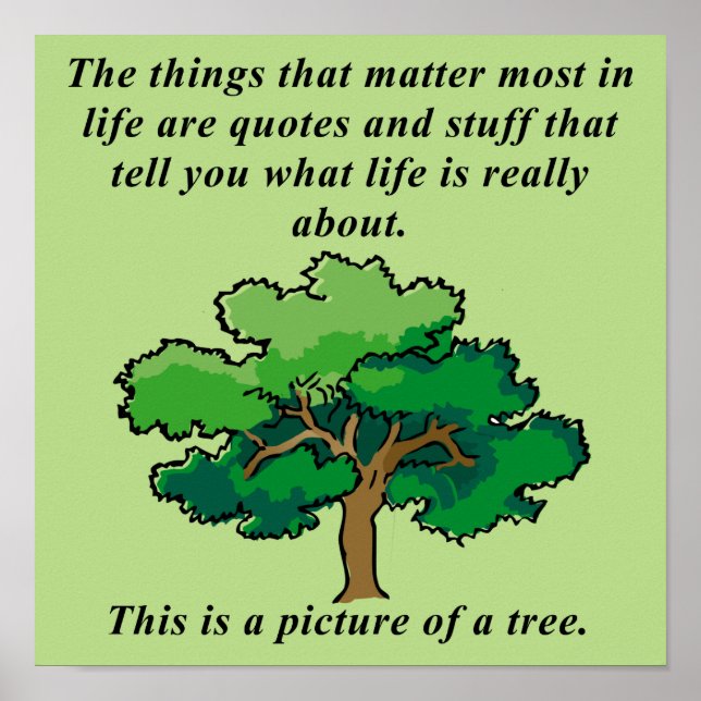 A vida cita um divertido sinal de Poster (Frente)