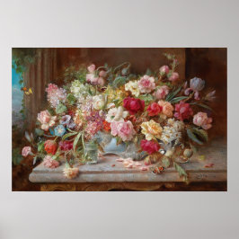 A vida com flores de Hans Zatzka - poster