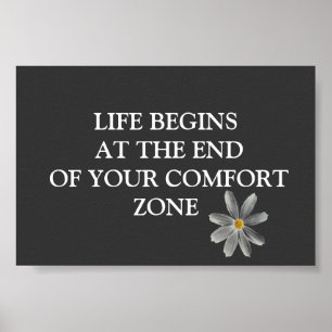 A vida começa a ser um Poster inspiracional