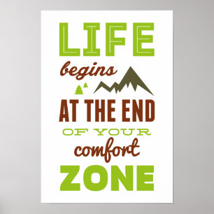 A vida começa! Poster inspirado do vintage