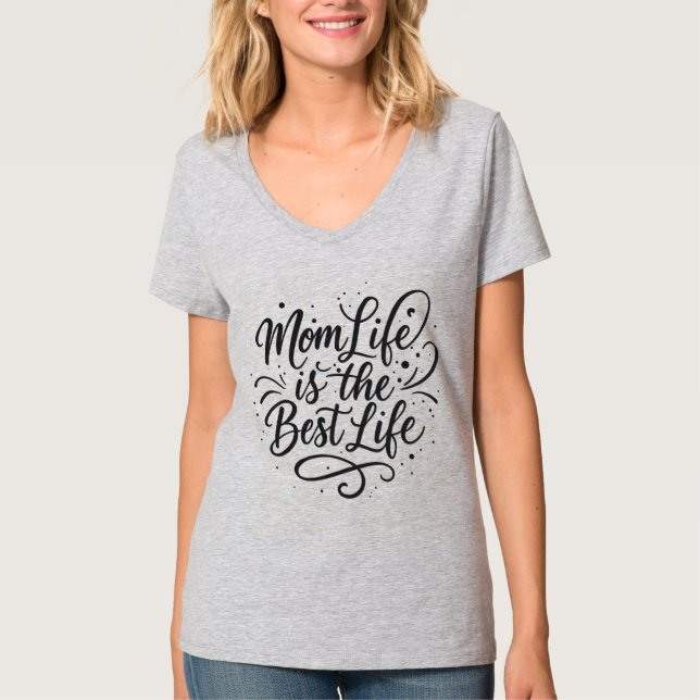 A vida da mãe é a melhor vida - Design de camiseta (Frente)