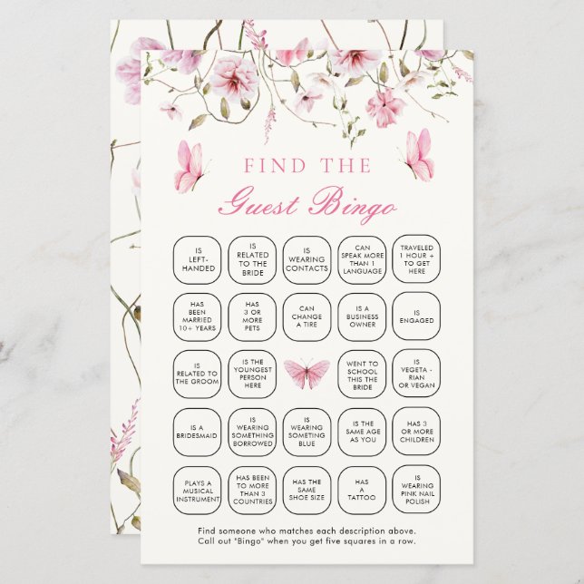 A vida das borboletas encontra o jogo do bingo con (Frente/Verso)