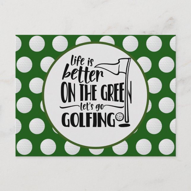 A vida de golfe é melhor no convite para golfistas (Frente)