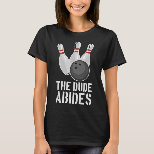 A Vida do Cara é Louca Camisa engraçada de boliche (Frente)