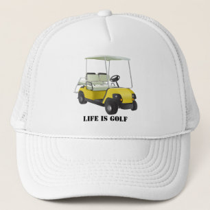 A vida é boné branco da bola do amarelo do carro