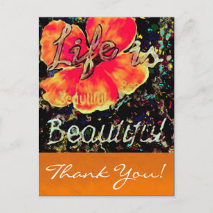 A vida é bonita ~ Cartão postal / Convite