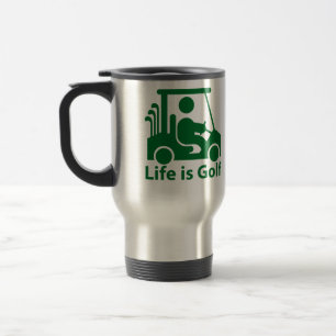 A vida é caneca de viagem do verde do carro de
