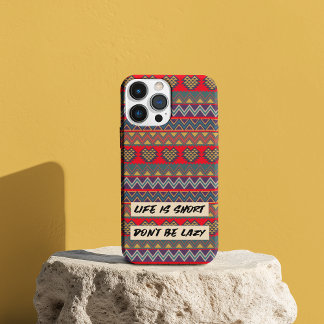 A vida é curta, não seja preguiçosa - coração geom