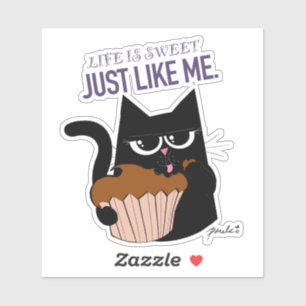 A Vida É Doce - Adesivo De Corte Personalizado De