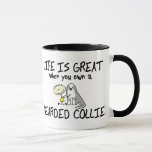 A vida é grande caneca farpada do Collie