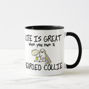 A vida é grande caneca farpada do Collie (a jovem