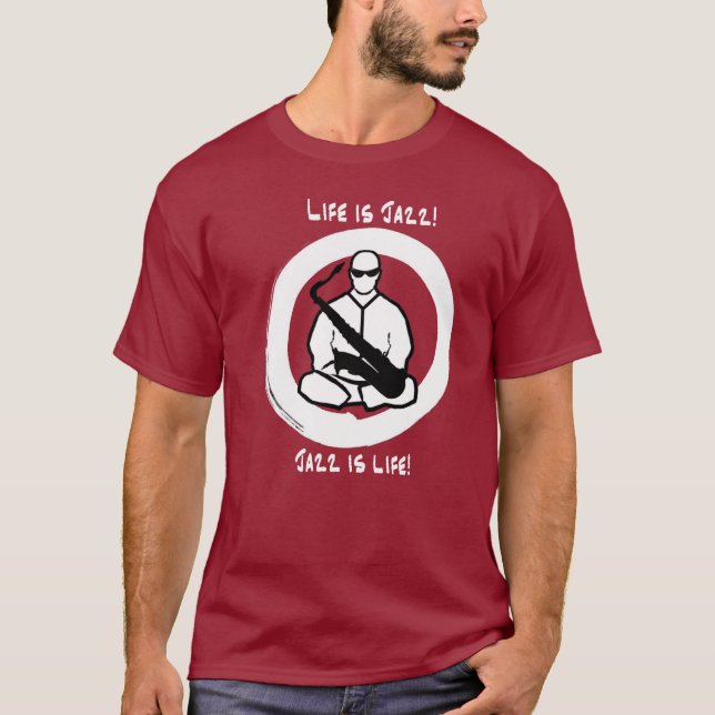A vida é jazz, jazz é camisa da obscuridade da (Frente)