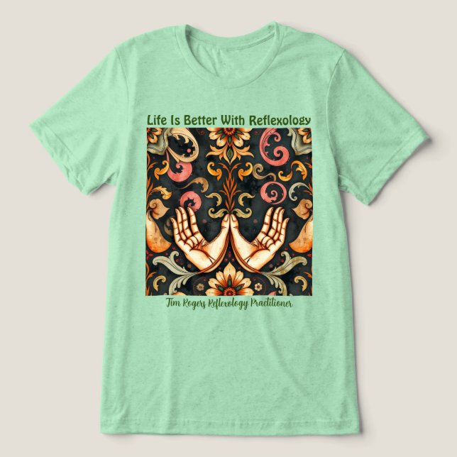 A Vida É Melhor Com A Camisa De Reflexologia (Design frontal)