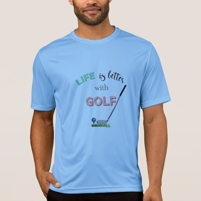 A vida é melhor com a Camisa GOLF, Legal GOLF GOLF (Frente)