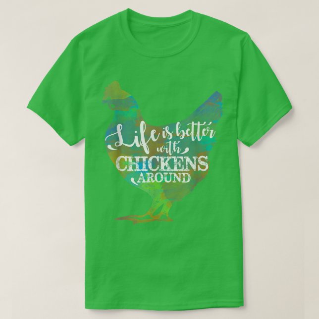 A vida é melhor com a camiseta do fazendeiro de fr (Frente do Design)