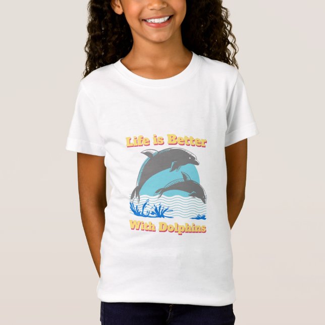 A vida é melhor com a T-Shirt dos golfinhos (Frente)