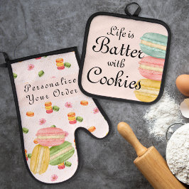 A Vida é Melhor com Cookies Aquarela Macaron