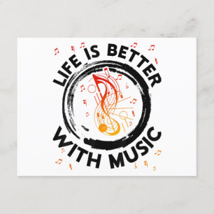 A Vida É Melhor Com Notas De Música Musical Lov