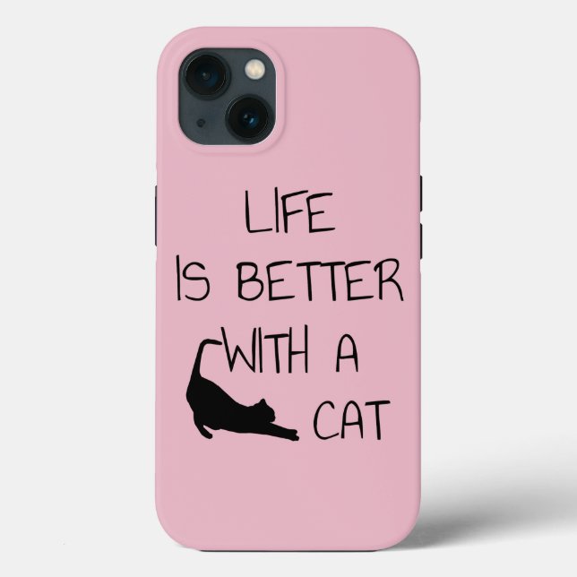 A Vida É Melhor Com Um Gato - Amantes de Gatos    (Verso)