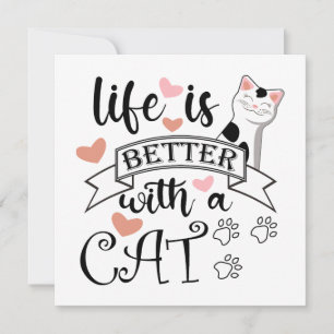A vida é melhor com um slogan de citação do Cat