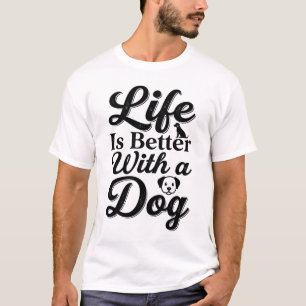 A Vida É Melhor Com Uma Camiseta de Amante de Anim