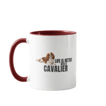 A Vida é Melhor Com uma Caneca Cavalier