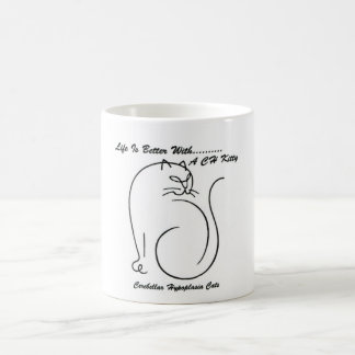 A vida é melhor com uma caneca de café do gatinho