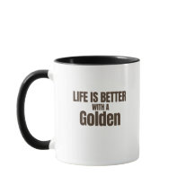 A Vida é Melhor Com Uma Caneca de Café Dourada