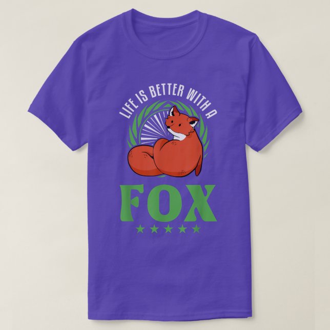 A vida é melhor com uma Fox T-Shirt (Frente do Design)