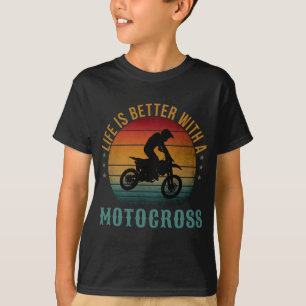 A VIDA É MELHOR COM UMA T-Shirt MOTOCROSS