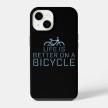A vida é melhor de bicicleta Citação de ciclismo E